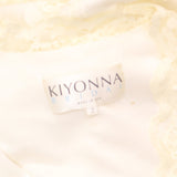 Kiyonna Bridal Lined Lace 3/4 Sleeve Bridal Wedding Dress #2610 Ivory / White 2