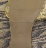 A New Day Womens Fay Heels Block Heel Raffia Sandals 94834805 Natural Brown 8M