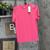 Reebok Womens Active Wear Tee Pullover Shirt Top 100205295 Bold Pink M