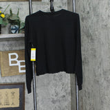 BB Dakota Womens Cozy Soft Brushed Ribbed Lounge Shirt Top CM37362W Black M