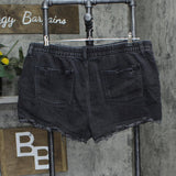 Aerie Womens Plus Size Denim Jean Shorts Distressed 1678d439b2313a Black 2XL