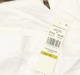 Alfred Dunner Missy Siesta Key Womens Microfiber Twill Pants 78500SK White 14