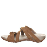 Bearpaw Acacia Microsuede Adjustable Strappy Open Toe Slide Sandals Brown 8M