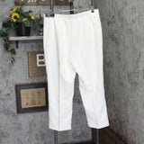 Alfred Dunner Copenhagen Corduroy Average Length Pants Winter Off White 16W