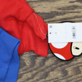 Super Mario Boys Youth Full Zip Nintendo Cosplay Sweatshirt Blue / Red M