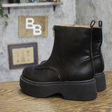 Wild Fable Womens Honor Ankle Combat Boots Faux Leather 94642924 Black 5.5M