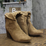 Universal Thread Womens Junie Boots Ruched 94568673 Tan Brown 7.5M