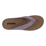 G.C. Shoes Womens Tiana Embellished Comfort Wedge Sandals Tiana Purple 7.5M