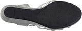 Lifestride Womens Yaya Strappy Wedge Sandals 1042910-76955 Silver Gray 8W