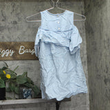 Charter Club Big Girls Cold-Shoulder Chambray Dress Frost Wash Blue S