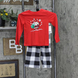 Jammies For Your Families Kids Doodle Santa Pajama Top & Bottom Set EH33P999RP