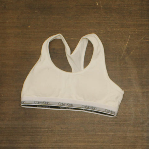 Calvin Klein Youth Padded Modern Cotton Racerback Bralette Classic White XL