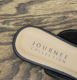 Journee Collection Womens Akza Mule Flats AKZA-FLATS Black 7.5M