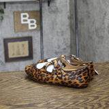 A New Day Print Velvet Flats with Adjustable Strap Leopard Brown Multi 6.5M