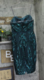 City Chic Sequin Sofia Midi Dress 6872836 Emerald Green 14