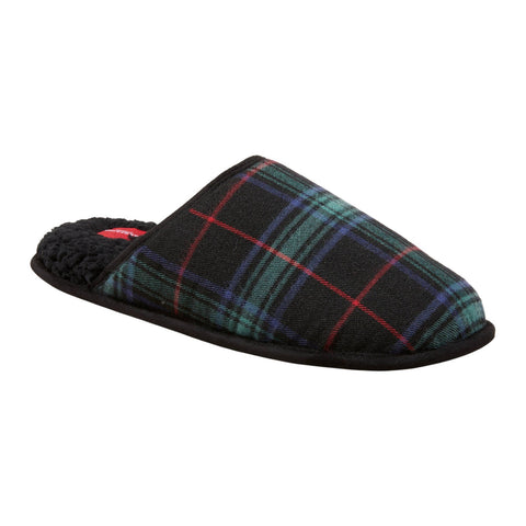 Wondershop Mens Plaid Scuff Slippers 91651288 Navy Blue S (7-8)