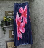 Aqua Pleated Strapless Maxi Dress DI10999BL Navy Blue / Pink M