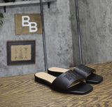 Lauren Ralph Lauren Womens Everley Calfskin Slide Sandals 802959142001 Black 6M