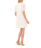 Cece Womens V-Neck Babydoll Tiered Dress 7023936 New Ivory Off White S