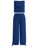 Lauren Ralph Lauren Womens Woven Pants Cover Up Swim 20617192 Blue Saturn M