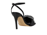 Michael Michael Kors Elodie Sandals Heeled Rosette Stiletto Heels Black 9.5M