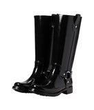 Michael Michael Kors Womens Stormy Rain Boot Harness 40F2STFB5Q Black 8M