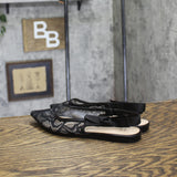 A New Day London Lace Slingback Bow Flats 94303523 Black 7M