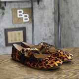 A New Day Womens Tasmin Leopard Print Flats Velvet 94568232 Leopard Brown 9.5M