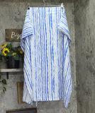 Coniglio Palm Beach Blend Adjustable Cover Up Pareo Wiggle Stripe Blue