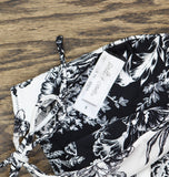 Salt + Cove Juniors Reversible Side-Tie Bikini Swim Bottom Black / White S