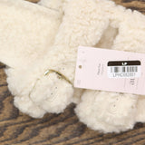 Auden Womens Jane Two Band Buckle Slide Slippers 91308535 Cream Off White 9M