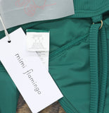 Womens Lido Rib Blake Midkini Bikini Top Swim Emerald Green 16