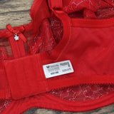 Wacoal Plus Size Retro Chic Full Figure Underwire Bra Barbados Cherry Red 38DDD