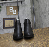 Sun + Stone Womens Adelinee Faux Leather Ankle Boots 10017856000 Black 5M