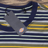 Dickies Mens Clean Utility Pocket T-Shirt Tee Striped WSR15A2S Green Multi M