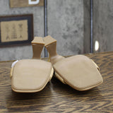 A New Day Women's Tia Mule Heels 89530591 Beige Brown 7.5M