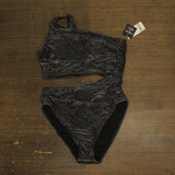Bar III Womens Shimmer Core One-Piece Swimsuit MBSS25255 Black Shimmer M
