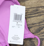 Hurley Womens Textured Wave Scrunch Bralette Bikini Top HU009T5 Orchid Purple M