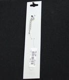 Crystale by L & J Flip Flop Pendant Crystal Anklet Silver Gray / Black 8" + 1.5"