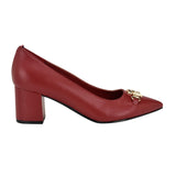 Tommy Hilfiger Womens Nanya Block Heel Pumps TWNANYA Red 7.5M