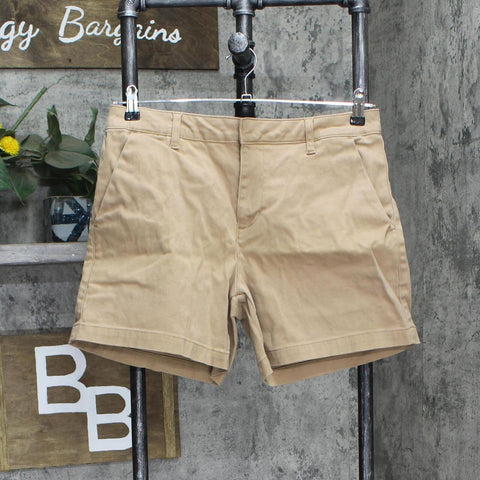 Banana Republic Womens Ladies Khaki Chino Shorts 1687118 Brown 12