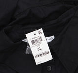 And Now This Womens Side Ties Button Up Shirt Poplin Ruched Dress Black XL