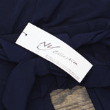 Ny Collection Womens Petite Cropped Pull On Pants with Sash Navy Blue PM