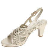 Easy Street Womens Sol Heeled Sandal Heels SOL Champagne Gold 8.5W