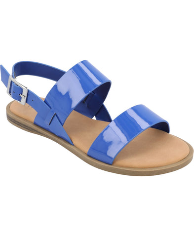 Journee Collection Womens Lavine Multi Strap Sandals LAVINE Navy Blue 9W