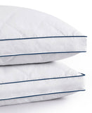 Unikome Diamond Quilted Feather and Down Gusseted 2-Pack Pillows White Standard