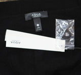 Aqua Womens Front Button Long Sleeve Cashmere V-Neck Cardigan Sweater Black XL