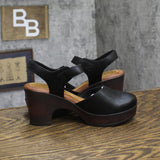 B.O.C. Womens Natasha Mary Jane Clog Shoes BC0008009 Black 6M