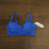 Bleu By Rod Beattie Womens Key Item Shirred Bikini Swim Top Azur Park Blue 34D