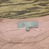 Berkley Jensen Womens Pearl Embellished Lightweight Pullover Sweater Pink 2XL